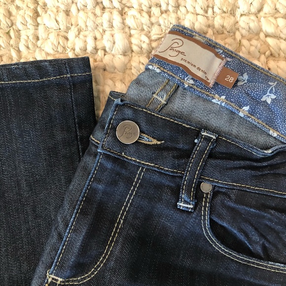 NWOT SZ 28 Paige Benedict Canyon Dark Wash Jeans - Picture 5 of 8